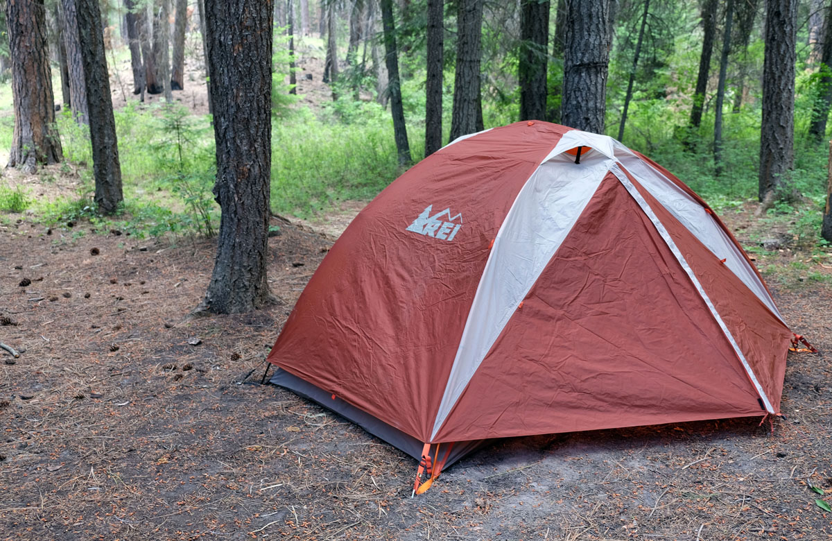 rei half dome with air mattress